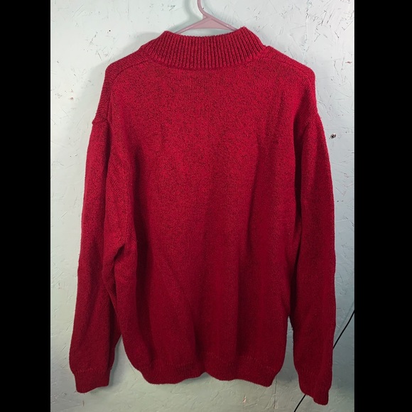 Chaps Red Half Zip Sweater - Picture 9 of 12